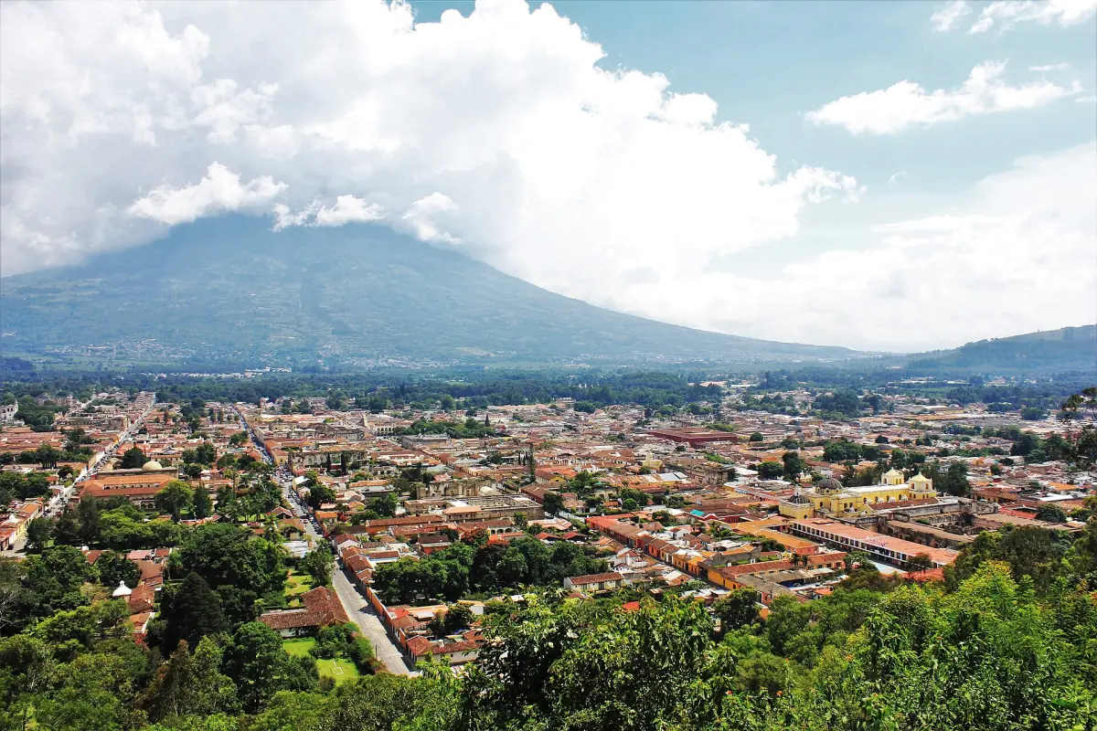 View over Antigua from Cerro de la Cruz