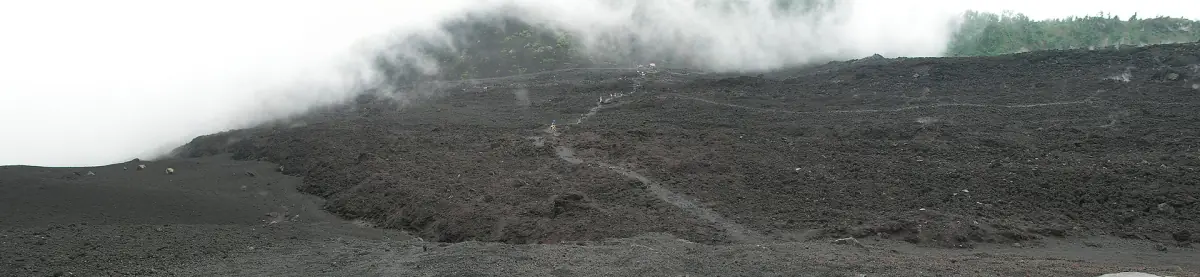 Old lava fields on the slopes of Pacaya